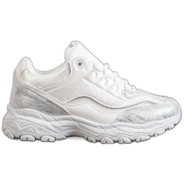 Small Swan Stilfulde hvide sneakers