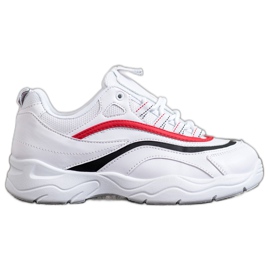 SHELOVET Klassiske hvide sneakers