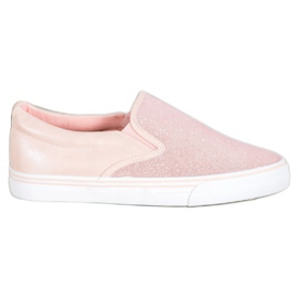 Yes Mile Pink Slip On Sneakers lyserød
