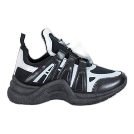 SHELOVET Behagelige mode sneakers hvid sort