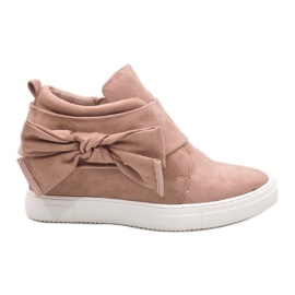 Pink ruskind sneakers XW37320 lyserød