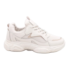 Beige moderigtige damesportsko 7939-SP