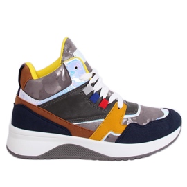 High-top sneakers D20-2 Grå flerfarvet