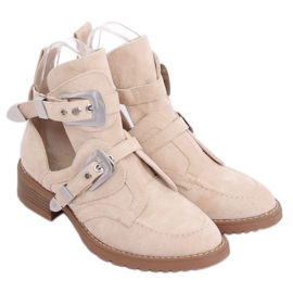 Skær beige støvler ZE01P Beige ud