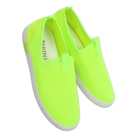 1066 Grønne neon slip-on sneakers