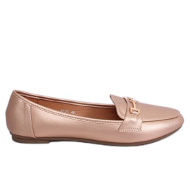 9F176 Champagne Metallic Moccasins lyserød