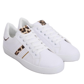 Hvide damesko K-388 WHITE / LEOPARD