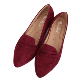 Burgundy loafers til kvinder CH-1M6 Vinrød