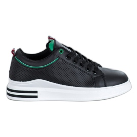 SHELOVET Sorte sneakers på platformen