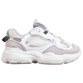 SHELOVET Sneakers med mesh hvid flerfarvet