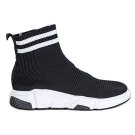 SHELOVET Slip-on sko med stropper sort