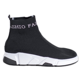 SHELOVET Fashion Slip-On sko sort