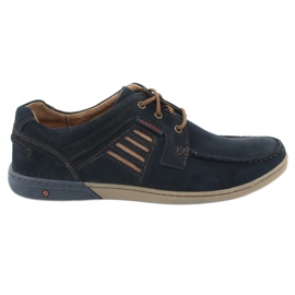 Riko 908 Men's Navy Blue Mænds sko blå