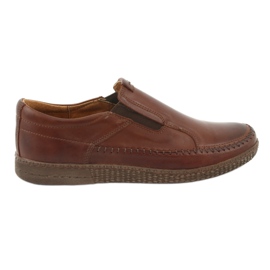 Riko Mænds læder loafers 913 brun