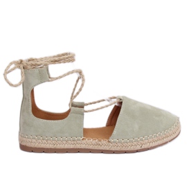Grønne espadriller bundet med ankel JH97P Grøn
