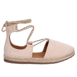 Espadrilles bundet med ankel beige JH97P Beige