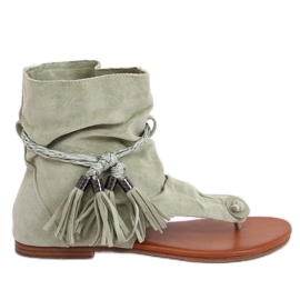 Grønne flip-flops med skaft SL1011 Grøn