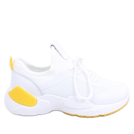 Hvide mesh sportssko B0-547 Gul