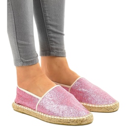 Lyserøde slip-on espadriller 1609