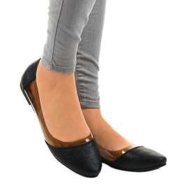 Sort gennemsigtig ballerina B01-1A