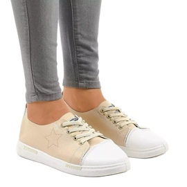 Beige klassiske sneakers QW8371-3