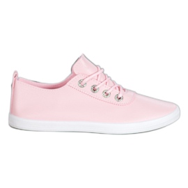 SHELOVET Stilfulde sneakers med Eco Leather lyserød