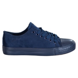 SHELOVET Ruskind Sneakers marine blå blå