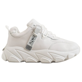 Bella Paris Hvide sneakers med snøre