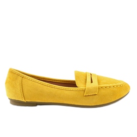 Gule eco-ruskind ballerina loafers B2030