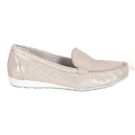 Goodin Gyldne loafers med glitter gylden