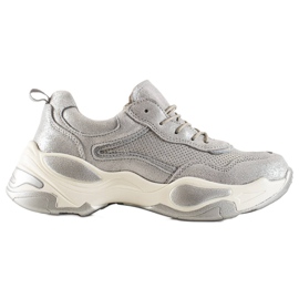 Goodin Læder sneakers flerfarvet grå