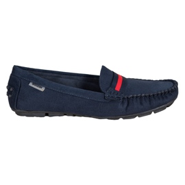 Goodin Suede loafers med bælte blå