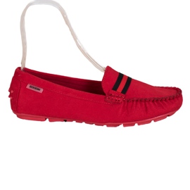 Goodin Suede loafers med bælte rød