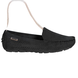 Goodin Openwork Loafers med ruskind sort