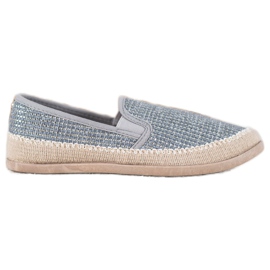 SHELOVET Moderigtigt Espadrilles blå grå