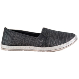 SHELOVET Komfortable slip -on sko sort