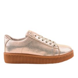 Golden creepers kvinders sneakers TL-66 gylden