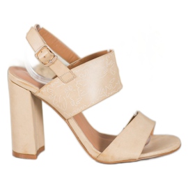 Small Swan Sandaler med mønster brun