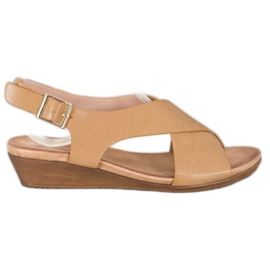 Small Swan Behagelige beige sandaler