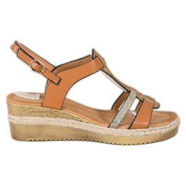 Small Swan Kile sandaler brun gul