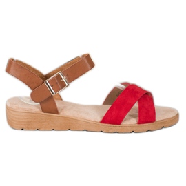 SHELOVET Stilfulde sandaler rød