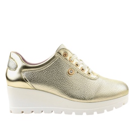 Golden Trendy Wedge Sneakers JFL662-2 gylden