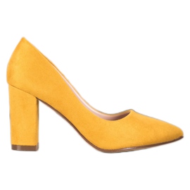 Ideal Shoes Højhælede pumps gul