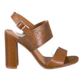 Small Swan Sandaler med mønster brun