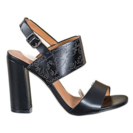 Small Swan Sandaler med mønster sort