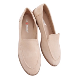 Dame beige loafers T359P Beige