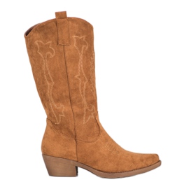 Seastar Høje cowgirls med et mønster brun