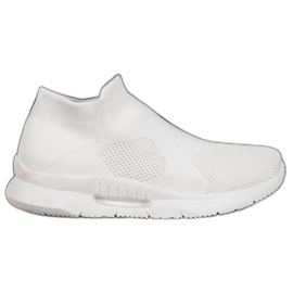 SHELOVET Tekstil Slip On Sko hvid