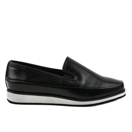 Sort matte low wedge sko 5388-2