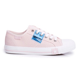 Lyserøde kvinders åbent sneakers Big StarFF274033